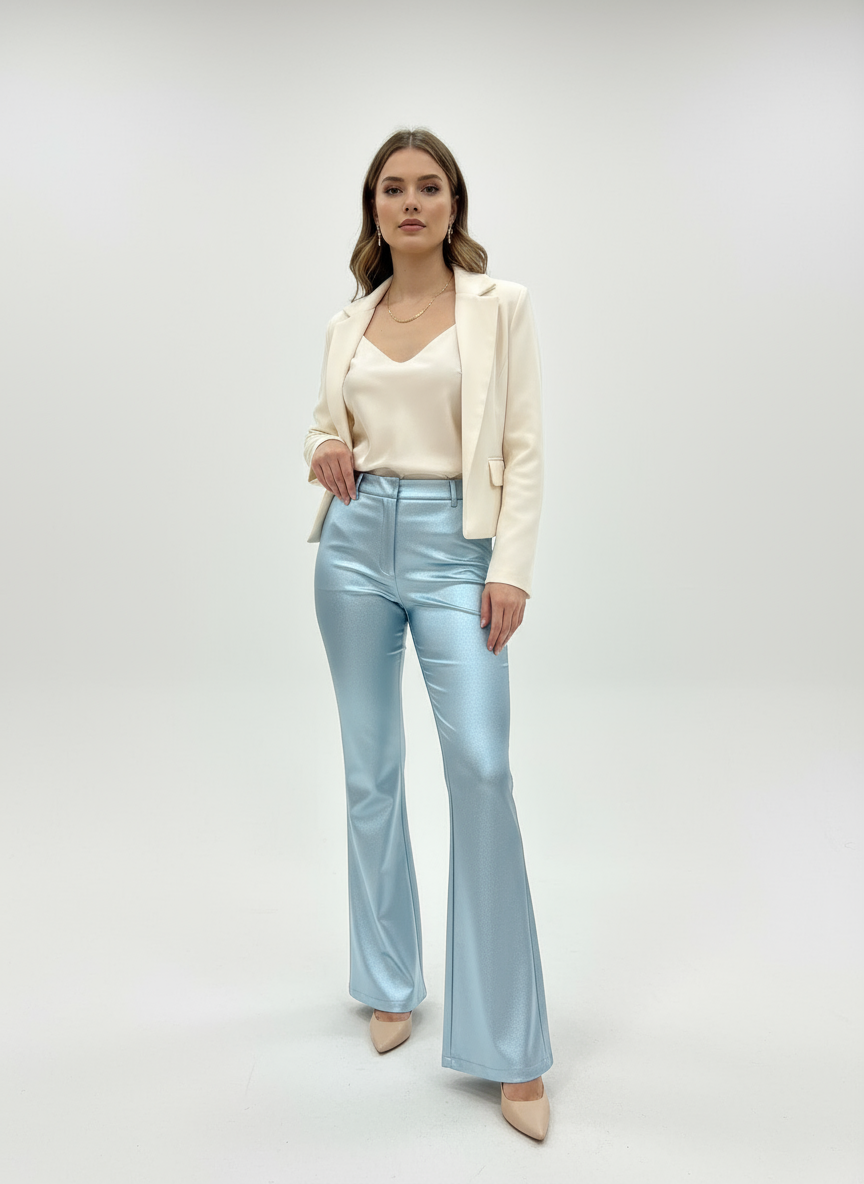 Παντελόνι δερματίνη flare