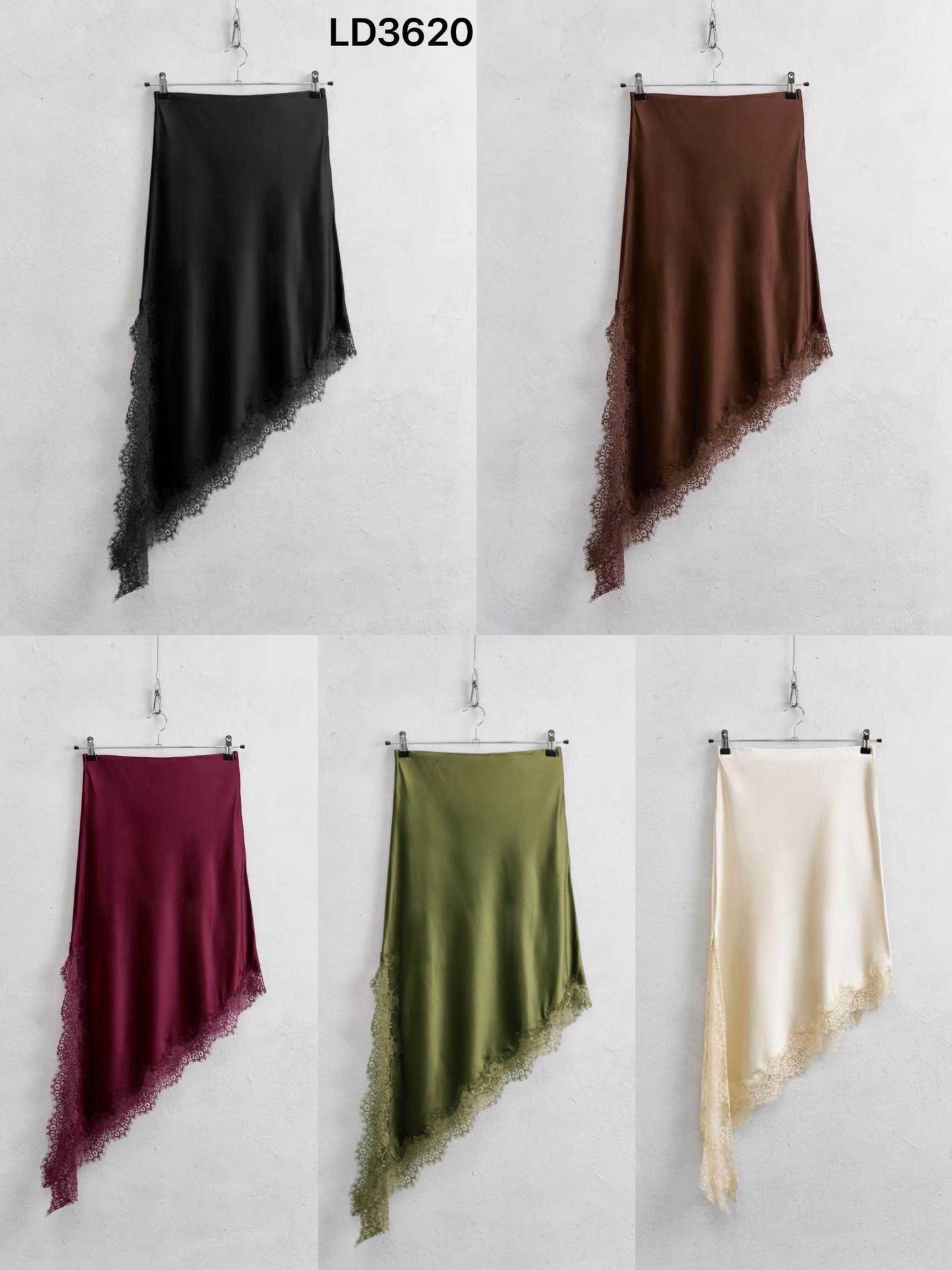 Σατέν Ασύμμετρη Φούστα Κόκκινη - Satin Asymmetric Skirt
