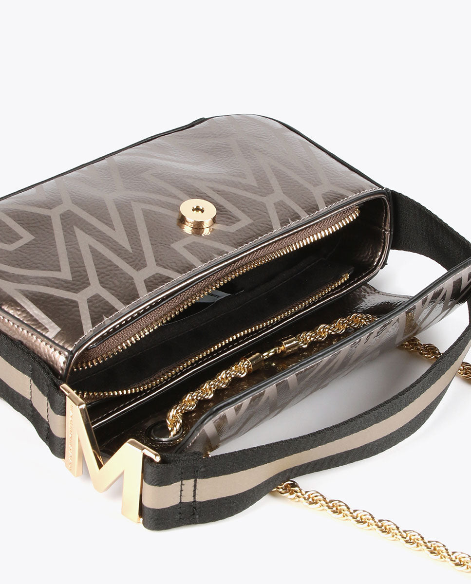 Γκρι Τσάντα Ώμου με Αλυσίδα Lola Casademunt