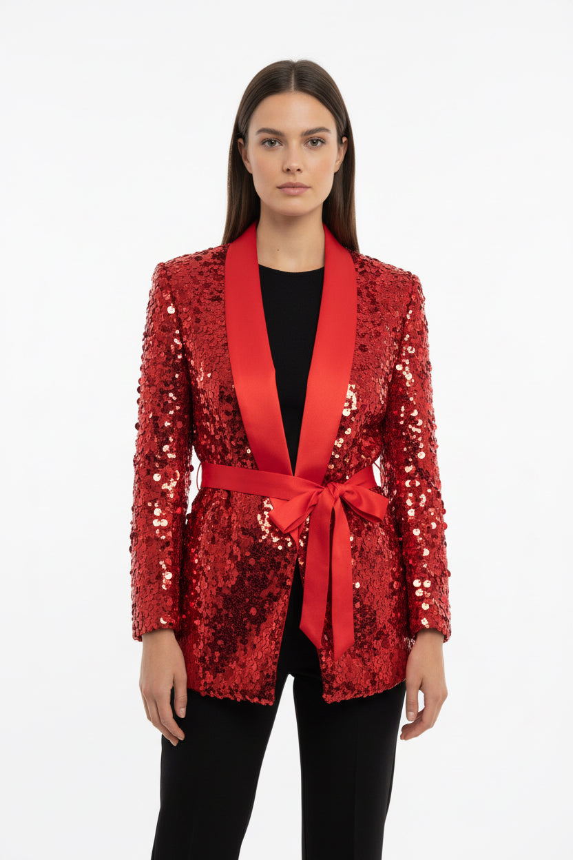 Ζακέτα Κρουαζέ Κόκκινη - Wrap Cardigan