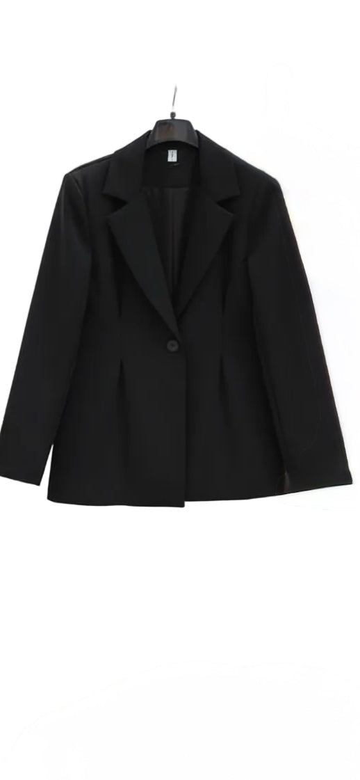 Μαύρο Γυναικείο Κοστούμι με Ένα Κουμπί – Κλασική Γραμμή
