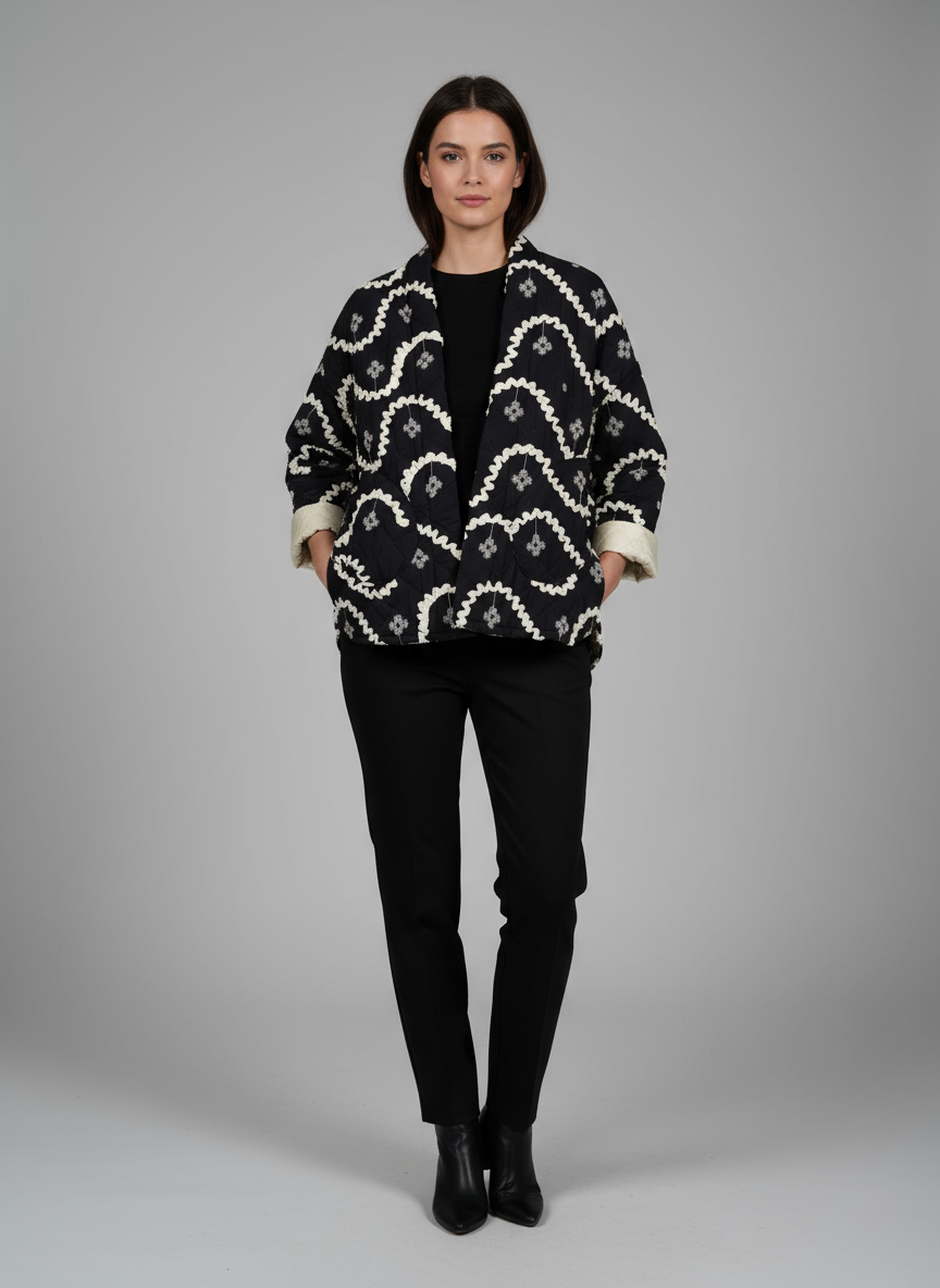 Καπιτονέ jacket με σχέδια