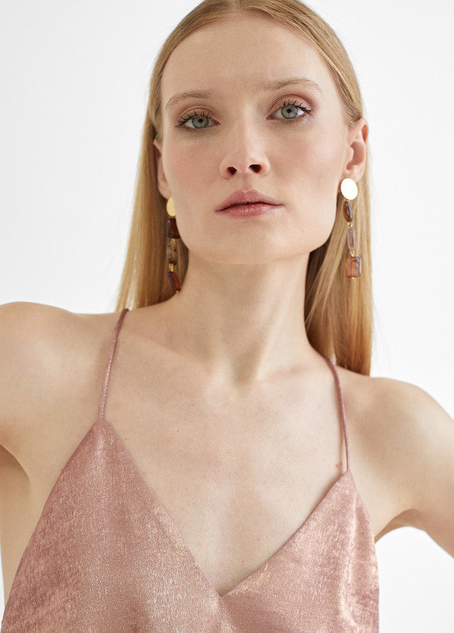 LINGERIE TOP ΡΟΖ ΧΡΥΣΟ LOLA CASADEMUNT