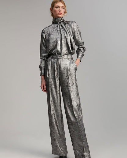 Παντελόνι Lola Casademunt Μπεζ Φαρδύ - Wide Leg Trousers