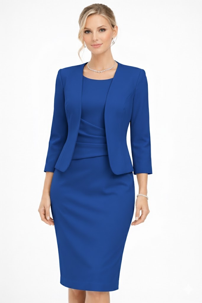 Γυναικείο Σακάκι Σανέλ Μπλε – για Οffice look , Γάμο & Βάφτιση
