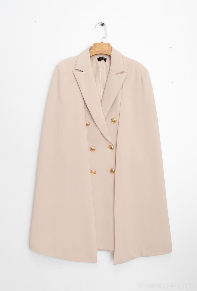 Blazer φόρεμα κάπα μπεζ