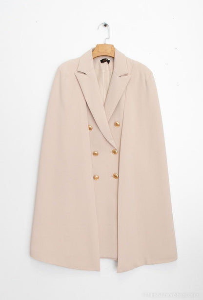 Blazer φόρεμα κάπα μπεζ