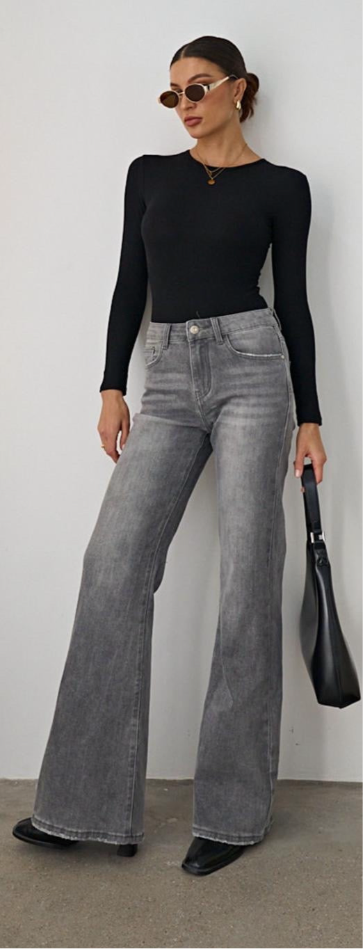 Γκρι τζιν flare γραμμή