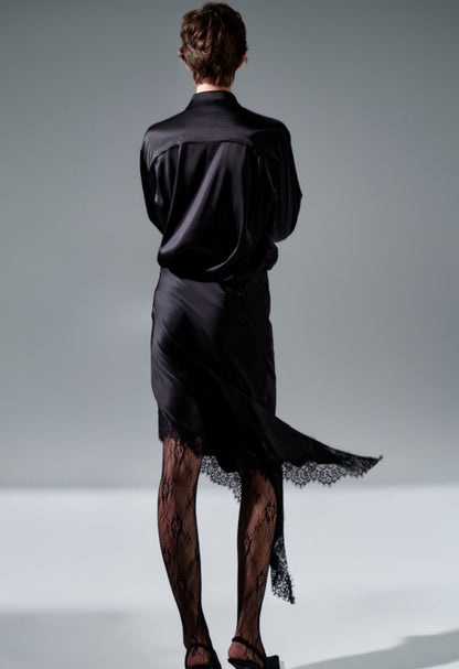 Σατέν Ασύμμετρη Φούστα Κόκκινη - Satin Asymmetric Skirt