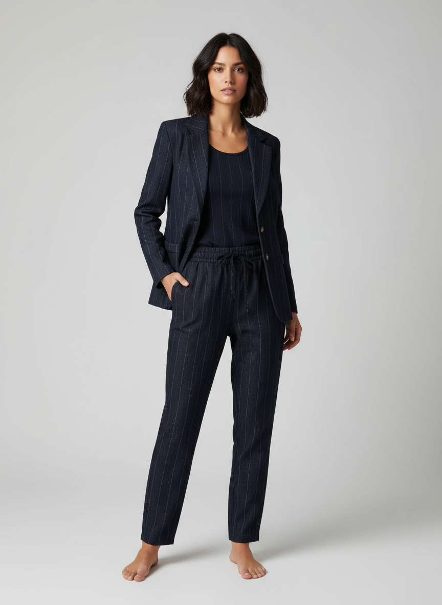 Κοστούμι casual ριγέ