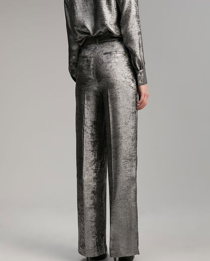 Παντελόνι Lola Casademunt Μπεζ Φαρδύ - Wide Leg Trousers