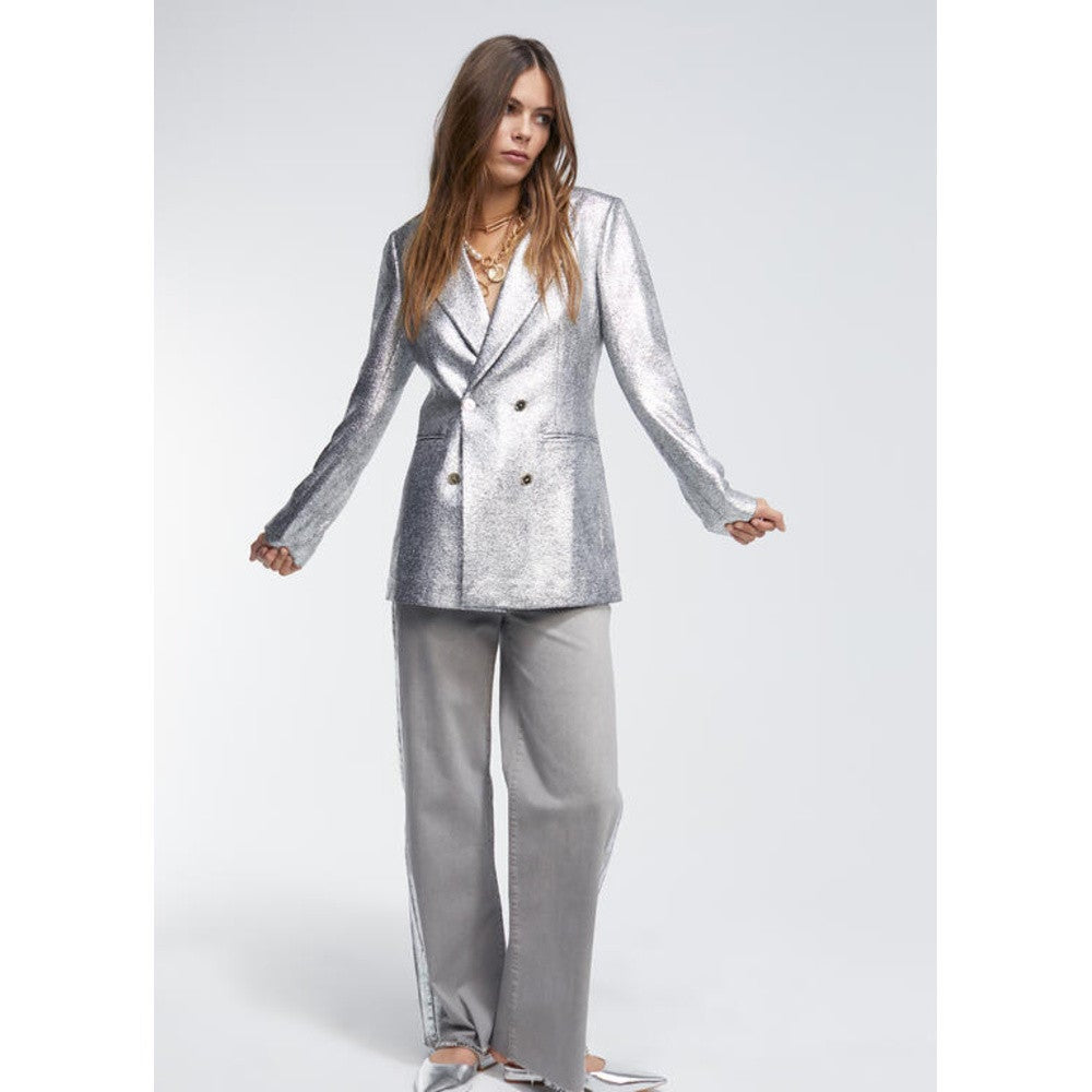 Ασημί Σακάκι Σταυρωτό Lola Casademunt - Γυναικείο Blazer