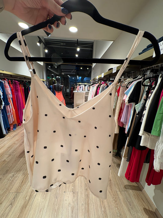 Lumina lingerie σατέν φανελάκι μπεζ με μαύρο