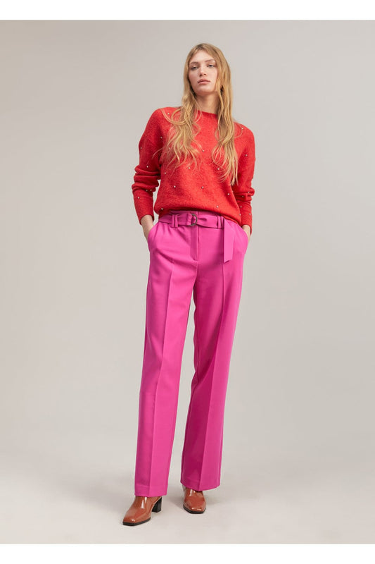 Φούξια Ψηλόμεσο Παντελόνι Straight Lola Casademunt