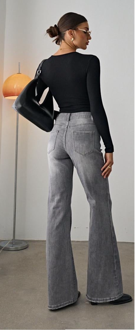Γκρι τζιν flare γραμμή