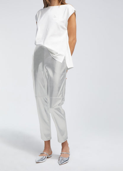 Παντελόνι Δερματίνη Ασήμι Lola Casademunt - Faux Leather