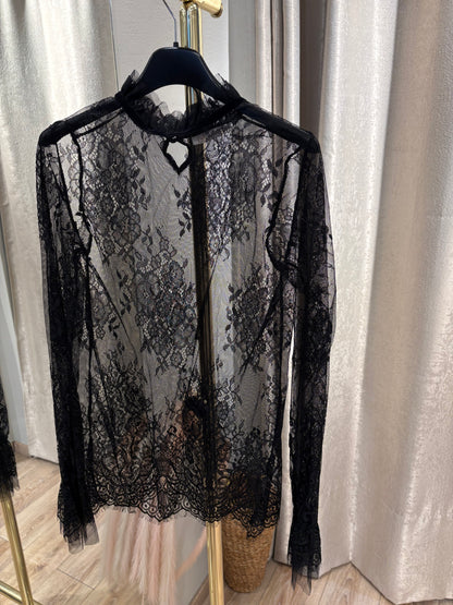 Διαφάνεια μαύρη δαντέλα