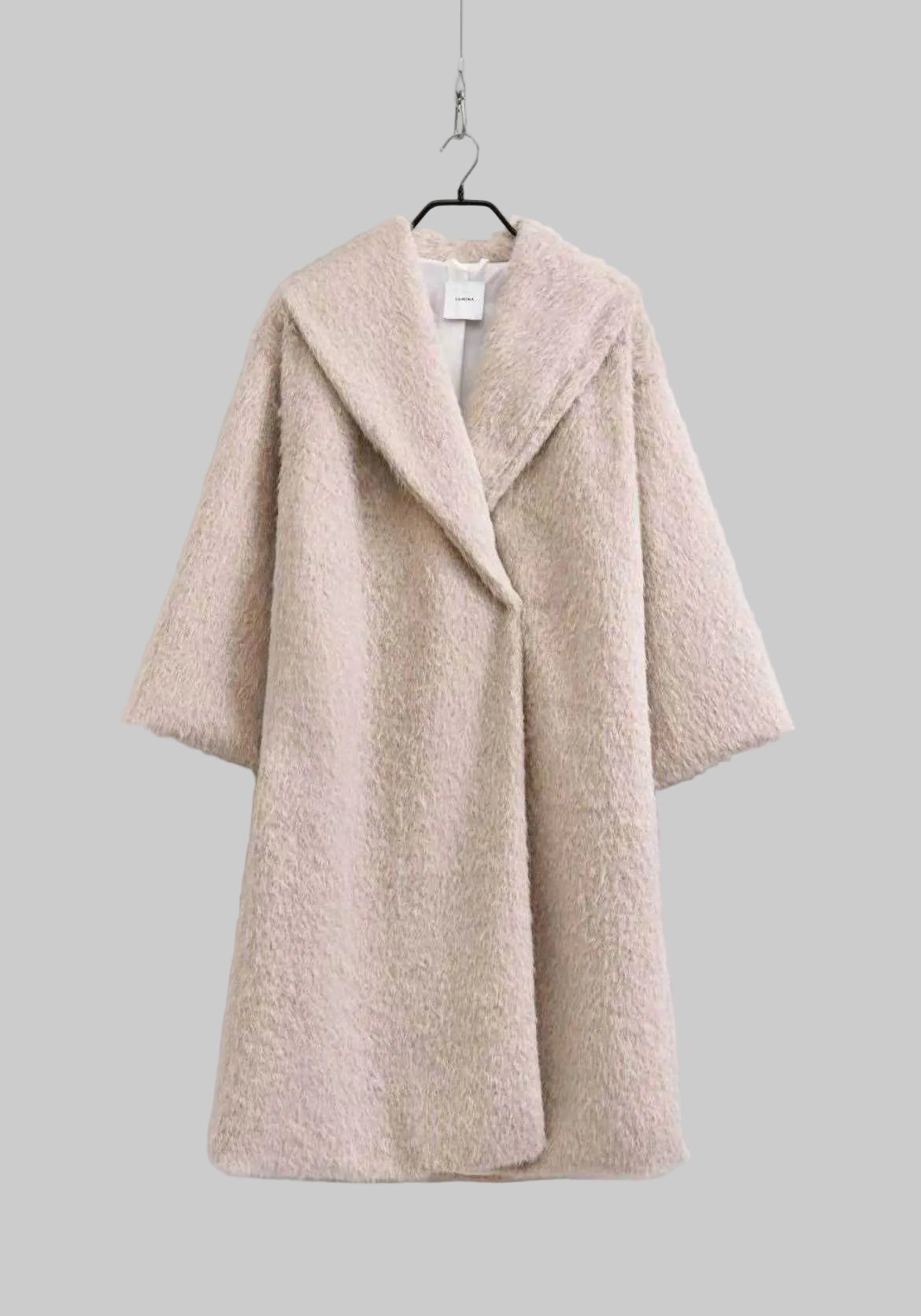 Μπεζ Παλτό με Όψη Γούνας - Γυναικείο Faux Fur