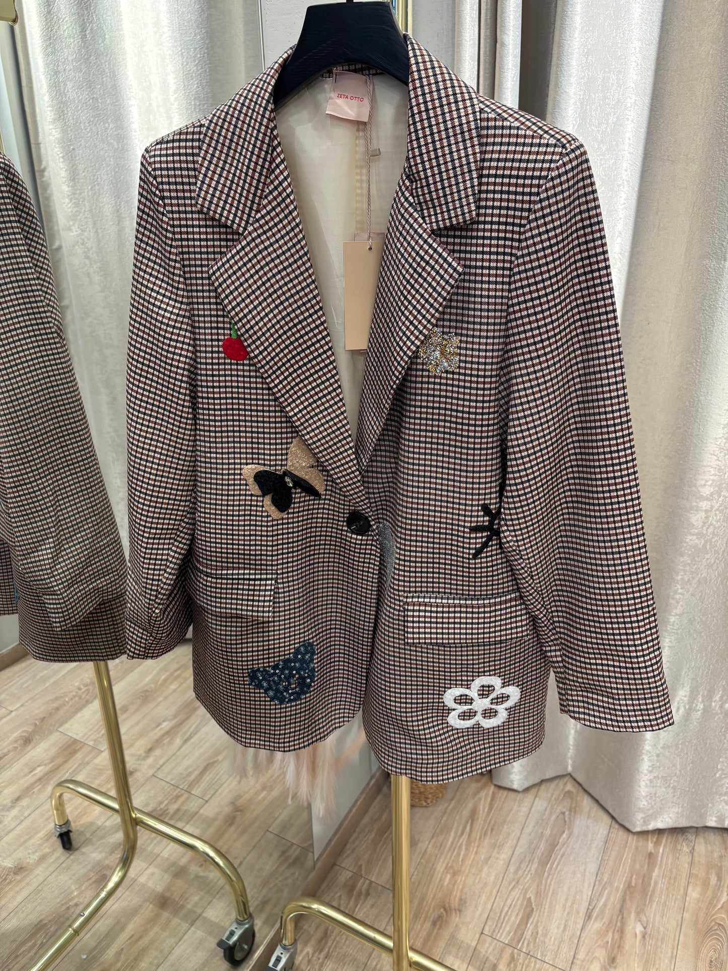 Σακάκι καρό με σχέδια