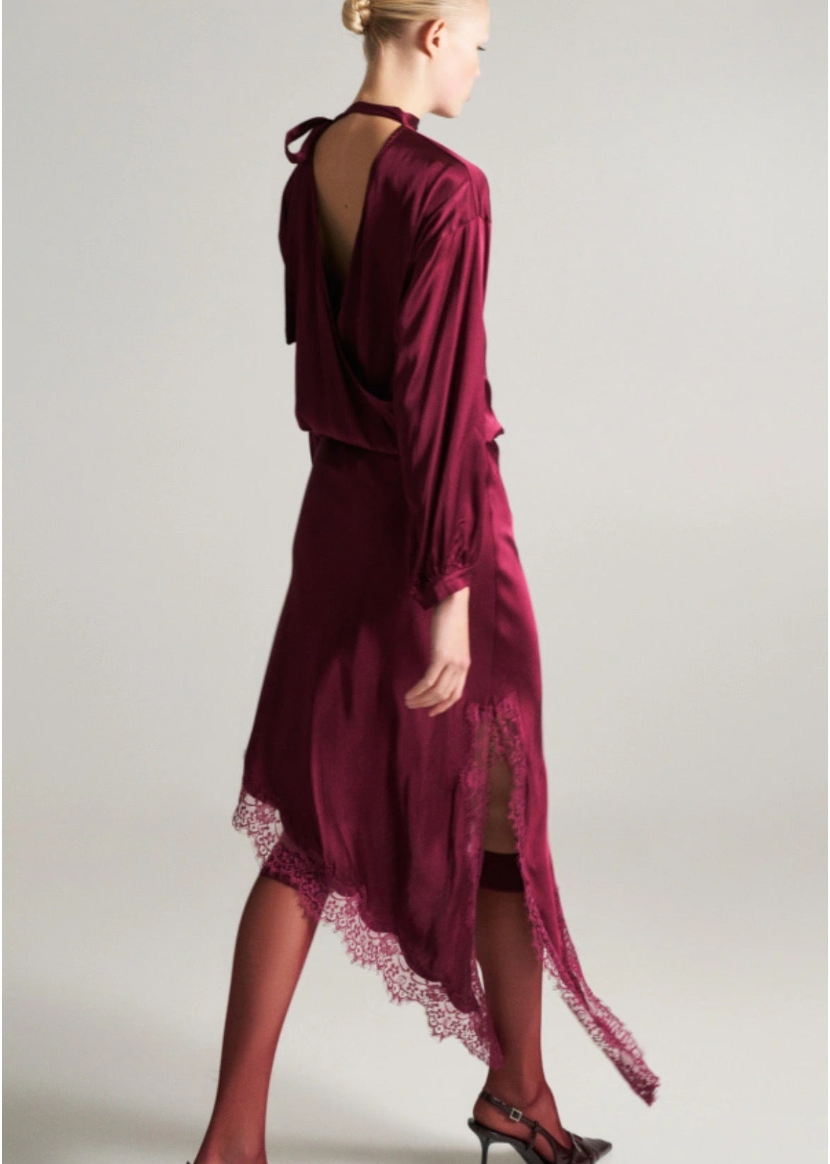 Σατέν Ασύμμετρη Φούστα Κόκκινη - Satin Asymmetric Skirt