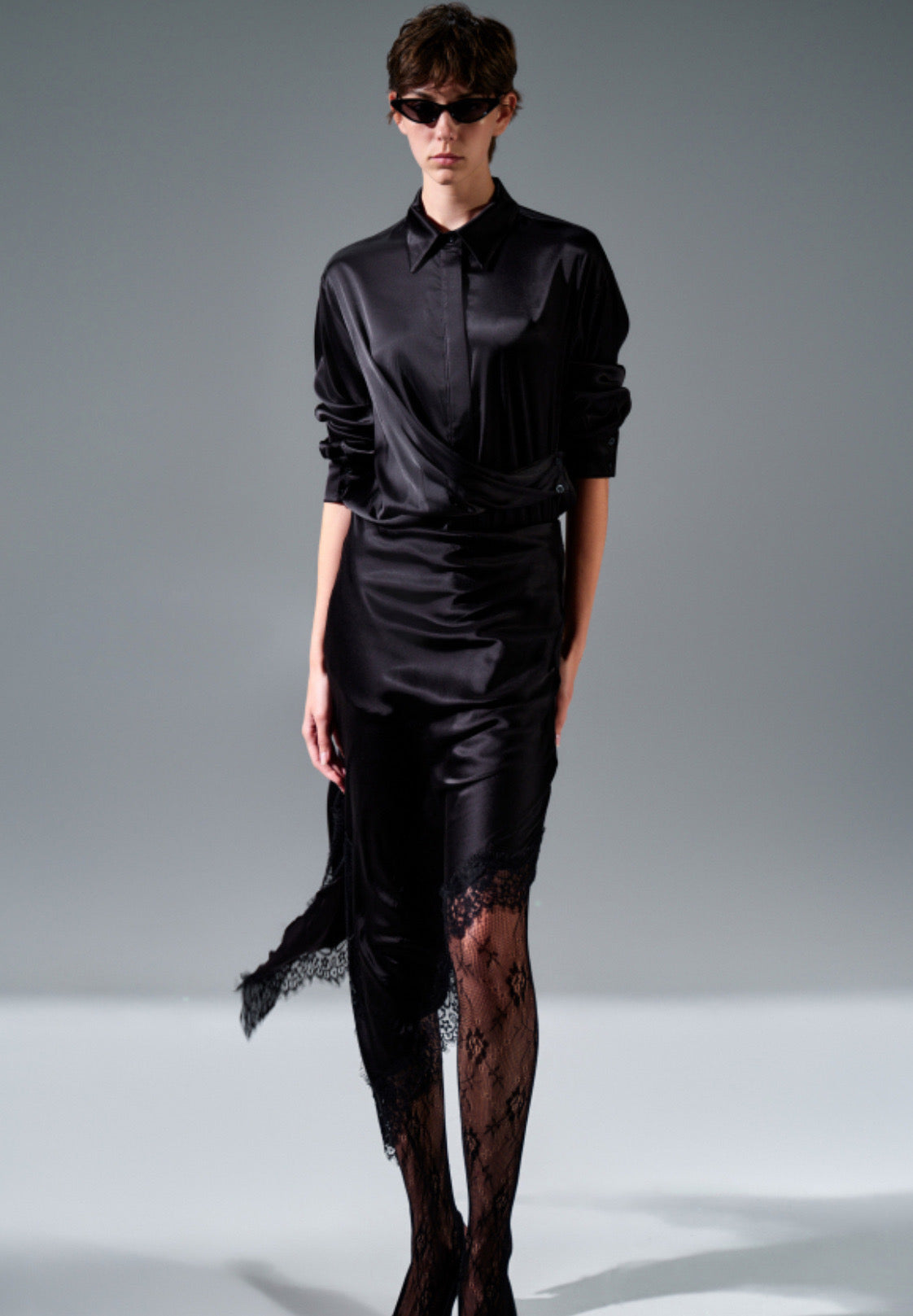 Σατέν Ασύμμετρη Φούστα Κόκκινη - Satin Asymmetric Skirt