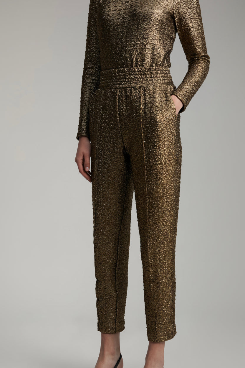 Χρυσό Μεταλλικό Παντελόνι Γυναικείο – Lola Casademunt
