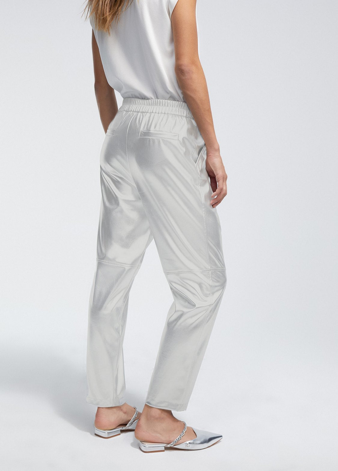 Παντελόνι Δερματίνη Ασήμι Lola Casademunt - Faux Leather