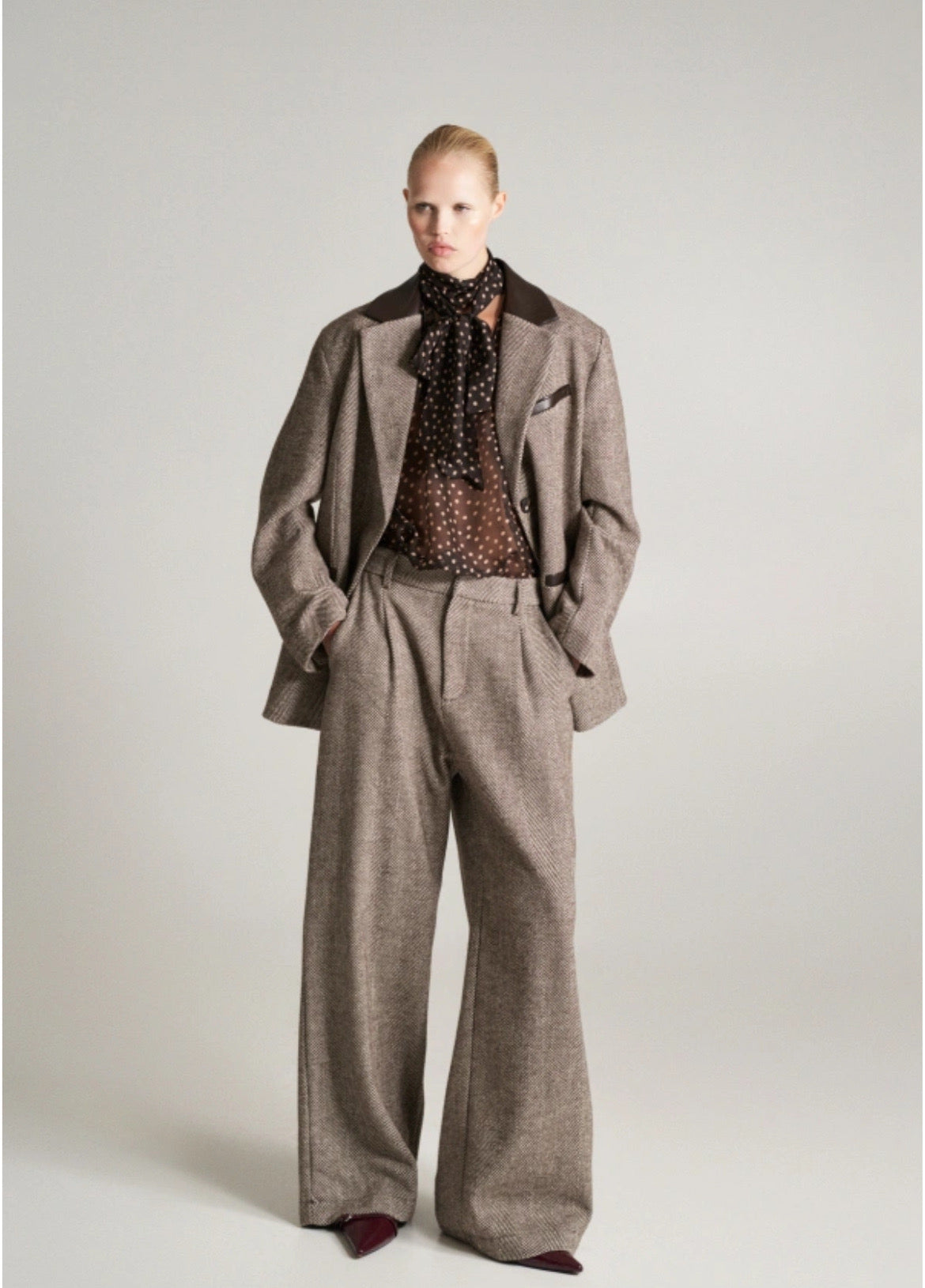 Μάλλινο Παντελόνι σε Wide Leg Γραμμή