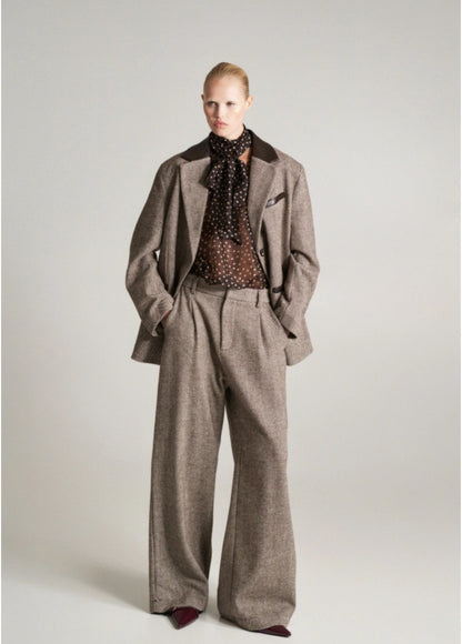 Μάλλινο Παντελόνι σε Wide Leg Γραμμή