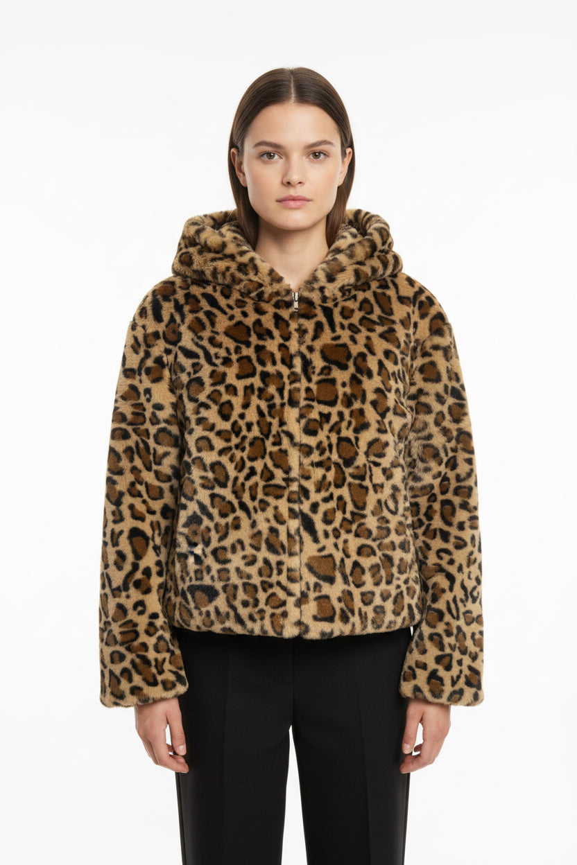 Γούνινο Jacket Leopard - Faux Fur Animal Print Γυναικείο