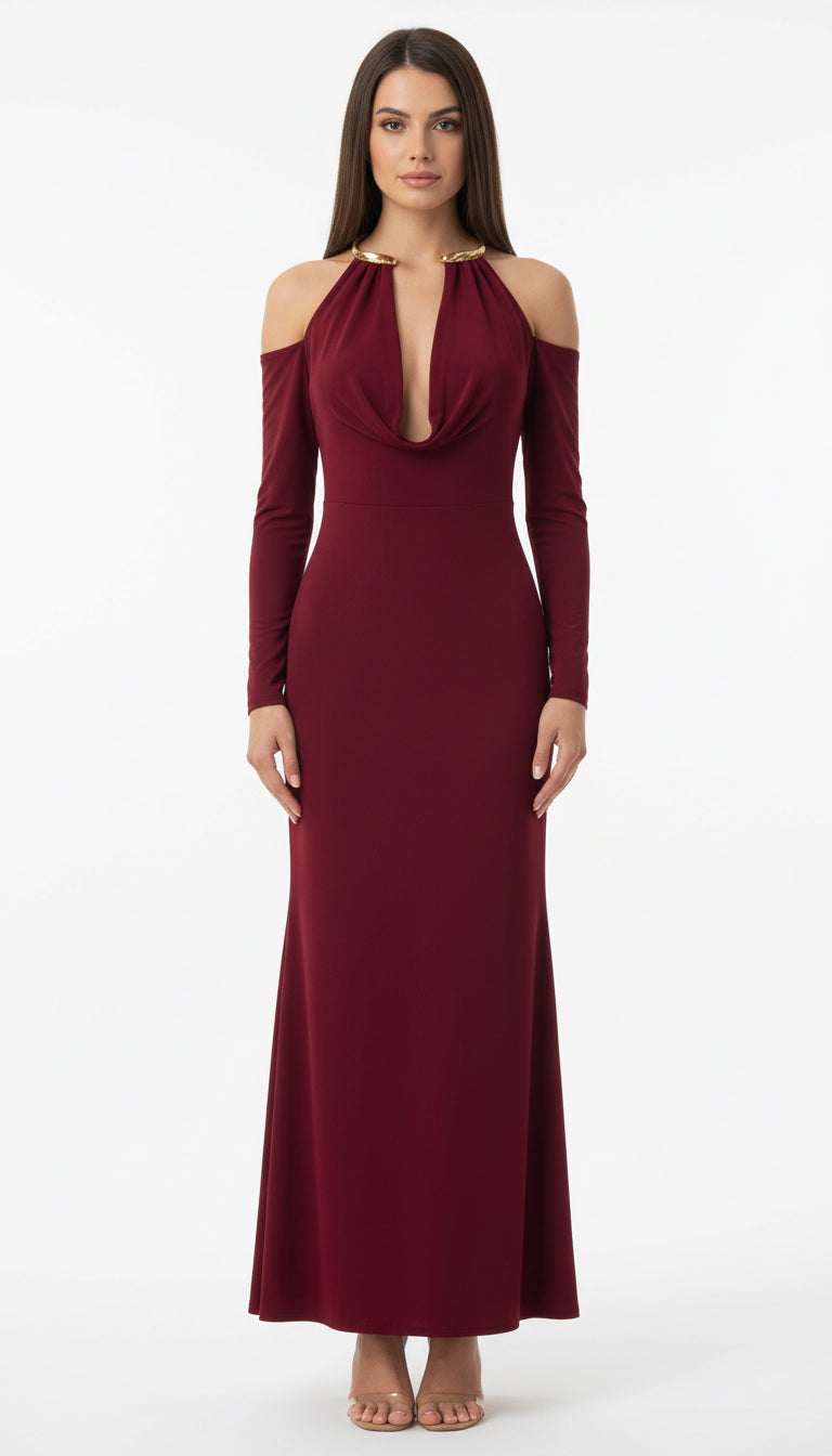 Μακρύ εφαρμοστό φόρεμα