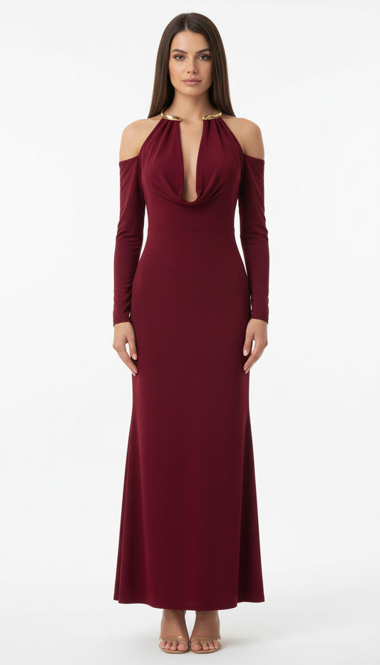 Μακρύ εφαρμοστό φόρεμα