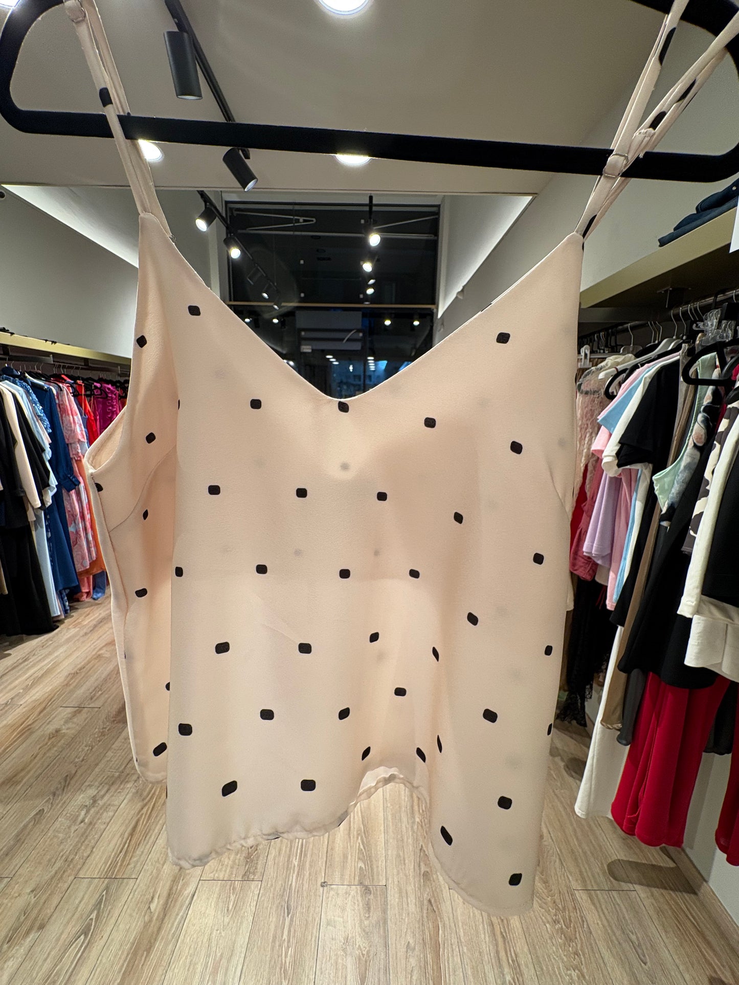 Lumina lingerie σατέν φανελάκι μπεζ με μαύρο
