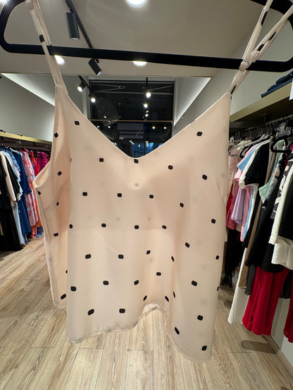 Lumina lingerie σατέν φανελάκι μπεζ με μαύρο