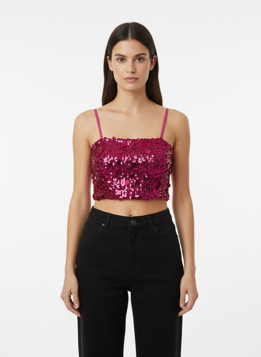 Crop top φούξια