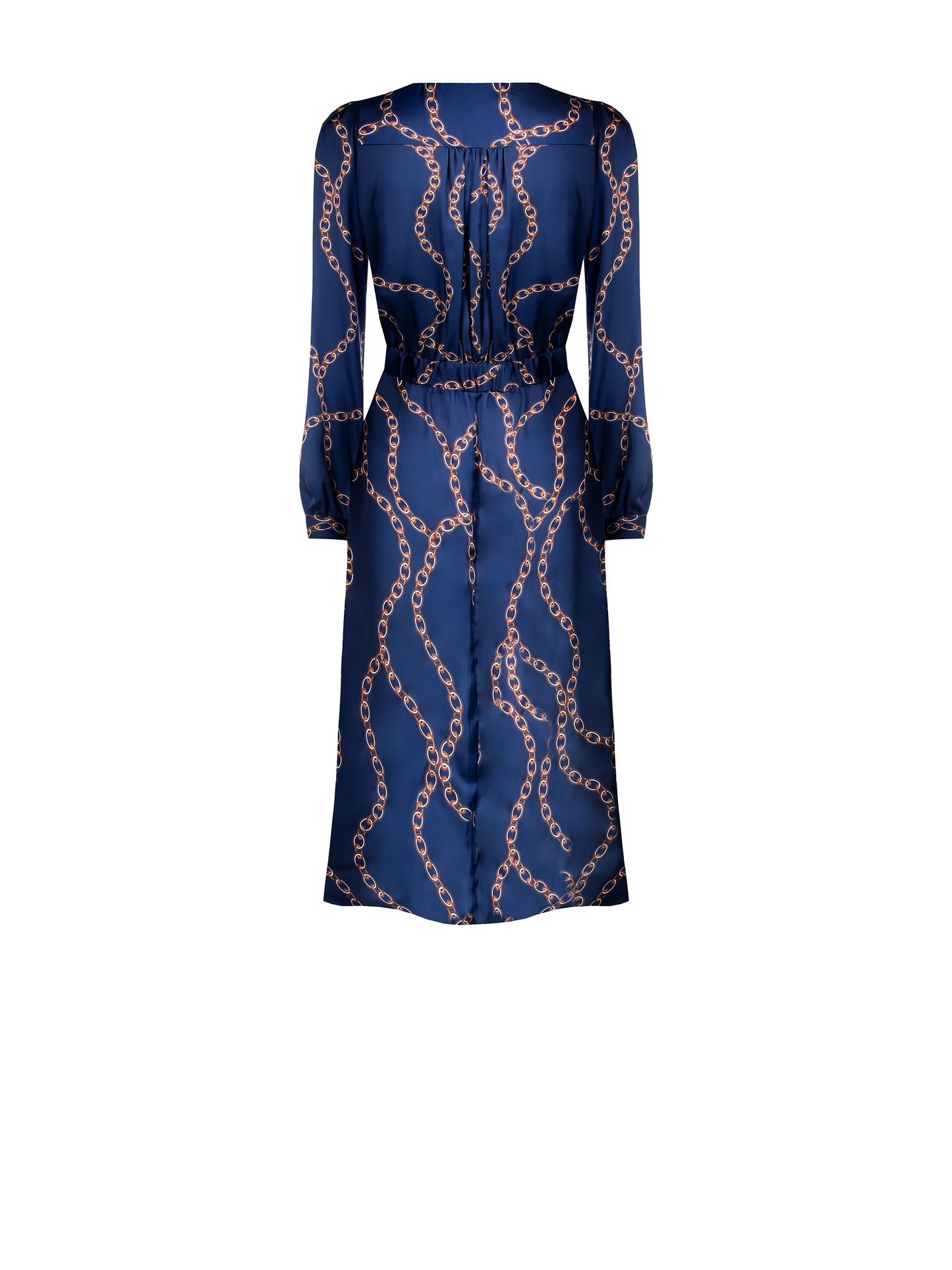 Rinascimento Γυναικείο Φόρεμα Midi με Μανίκι Μπλε για καλεσμένη