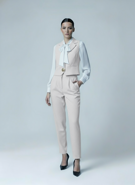 Σετ με Αμάνικο Γιλέκο Γυναικείο - Κοστούμι Δύο Τεμαχίων