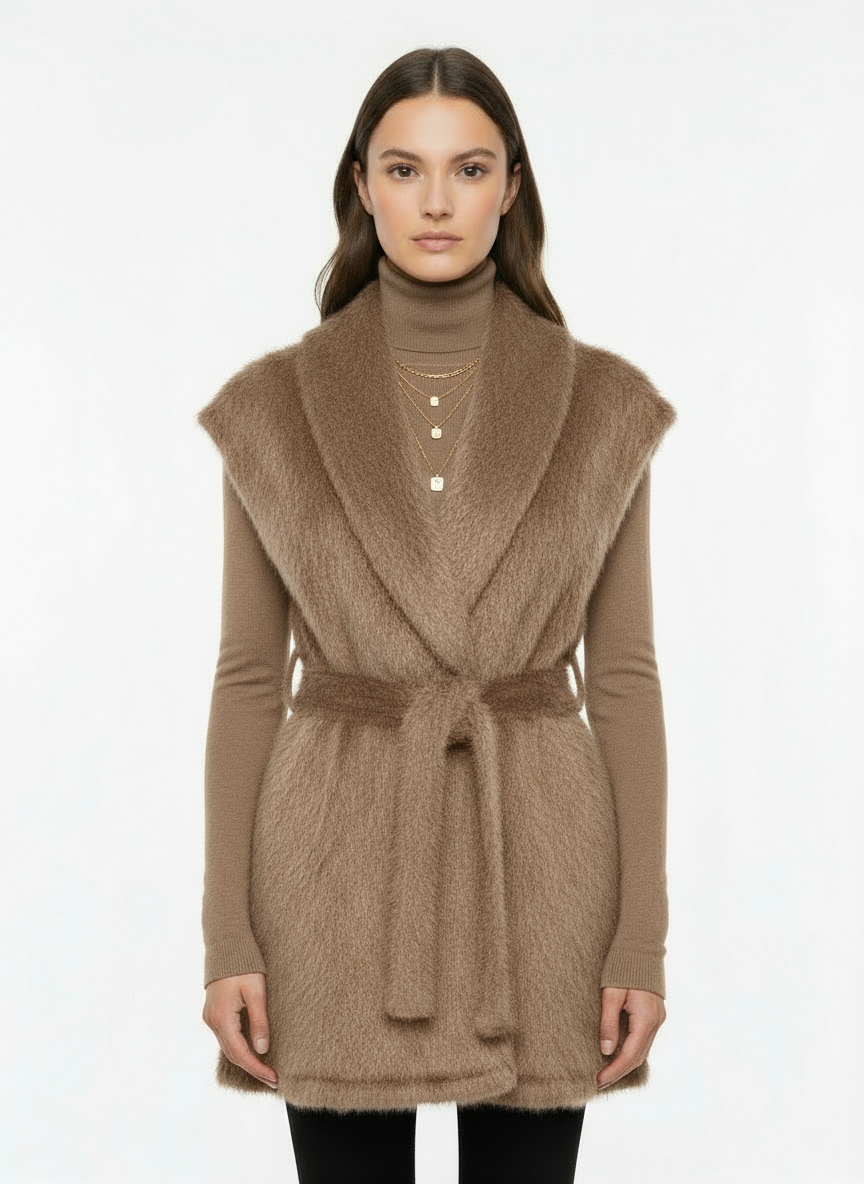 Αμάνικο γούνινο γιλέκο