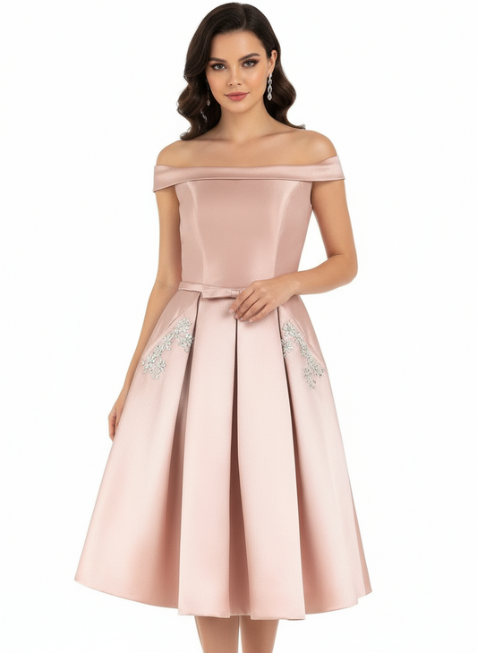 Φόρεμα εποχής κορσέ Α γραμμή ροζ της πούδρας.