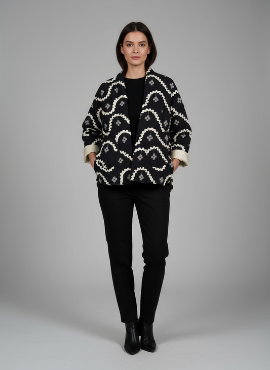 Καπιτονέ jacket με σχέδια