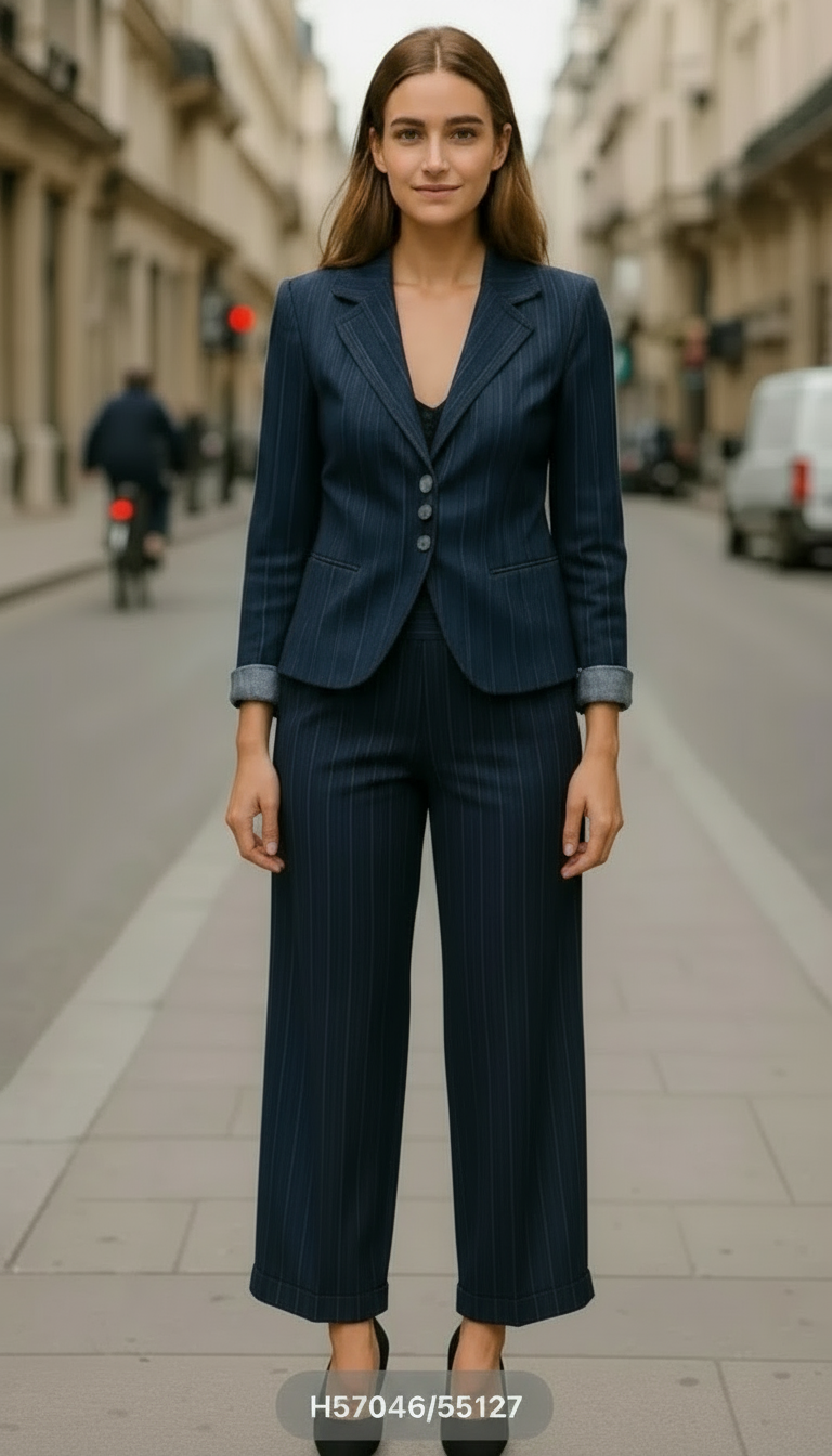 Κοστούμι casual ριγέ