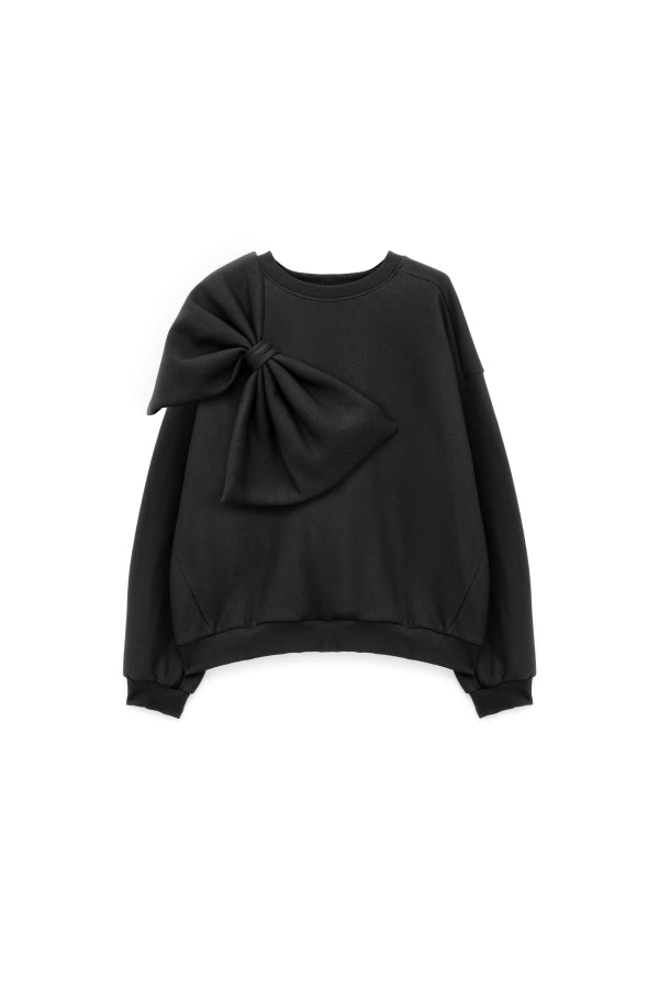Φούτερ με Φιόγκο Καφέ - Sweatshirt with Bow