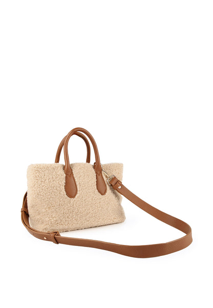 Μπεζ Teddy Shopper Τσάντα Lola Casademunt