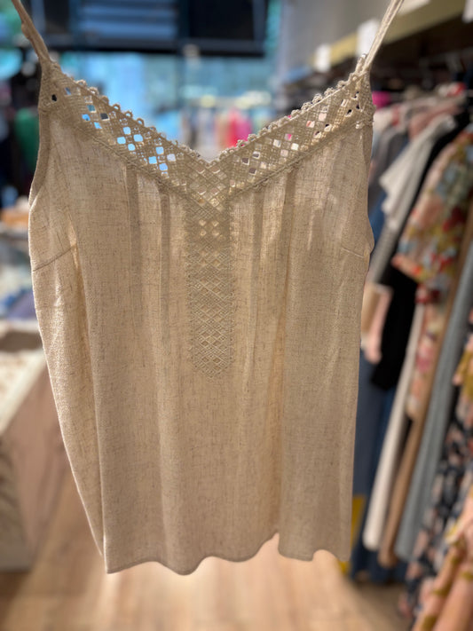 Μπλούζα τιραντέ μπεζ boho