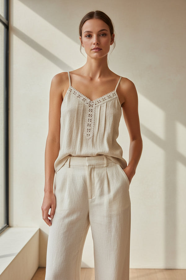 Μπλούζα τιραντέ μπεζ boho