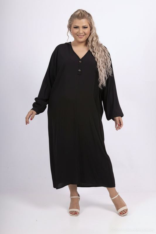 Plus Size Πουκαμισοφόρεμα Μίντι 42-48