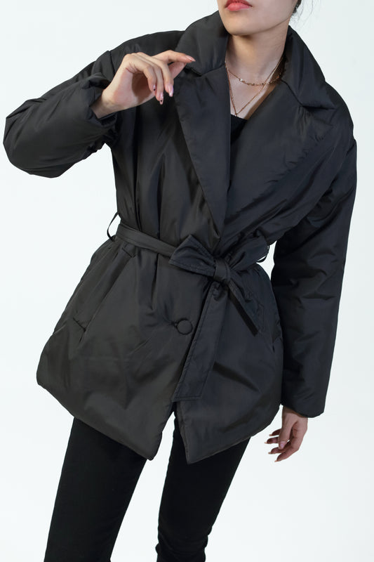 Μεσάτο μπουφάν μαύρο