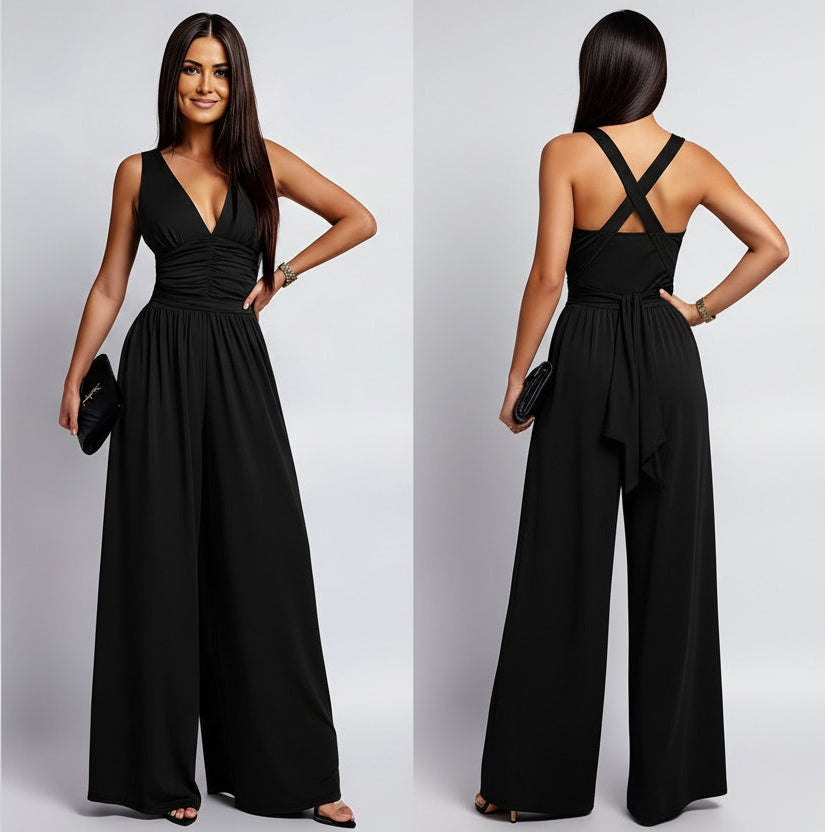 Ολόσωμη φόρμα halter ελαστικό ζέρσει one size